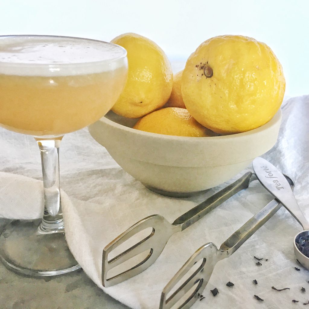 Early Grey Martini with lemon