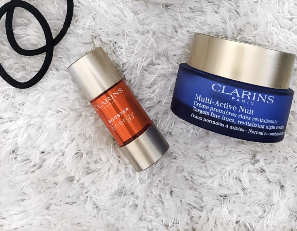 hangover skincare clarins booster and moisturizer