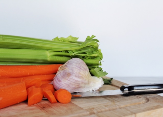 hearty chicken noodle soup with carrots and celery