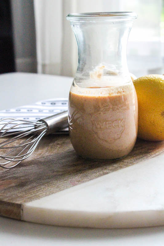 Spicy Lemon Tahini Salad Dressing