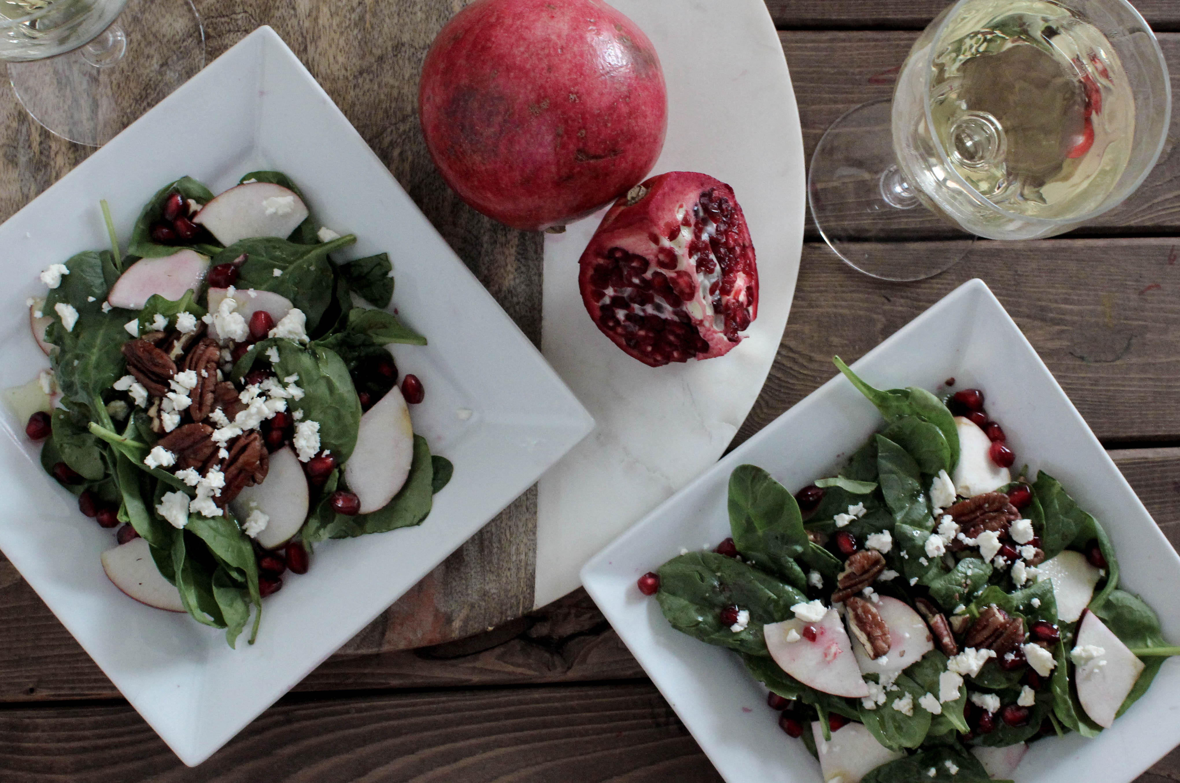 Pomegranate apple salad