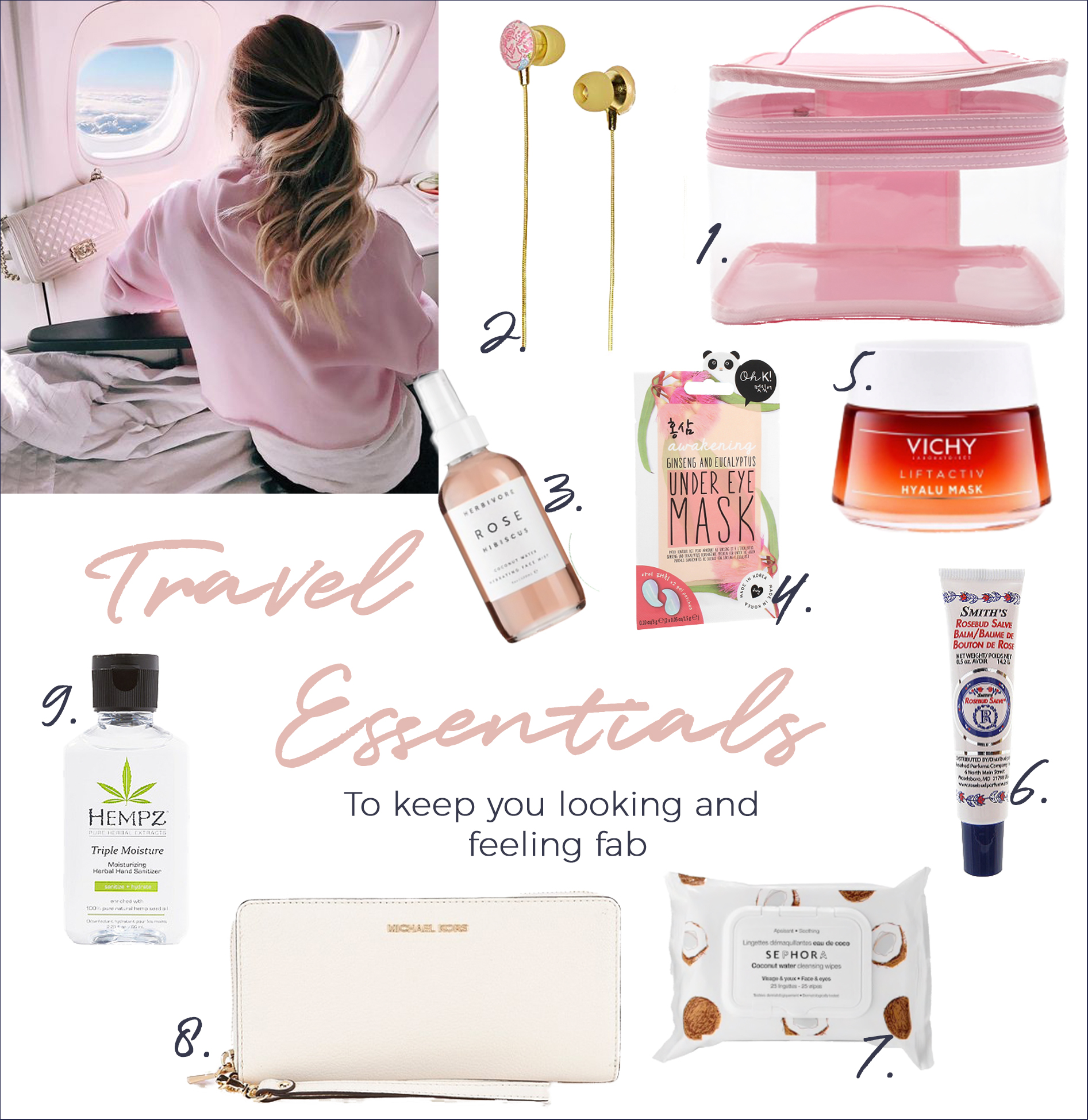 Women's Travel Essentials for a Long Flight