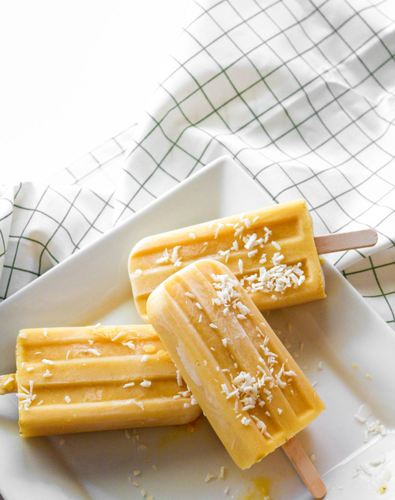 Mango Coconut Popsicles