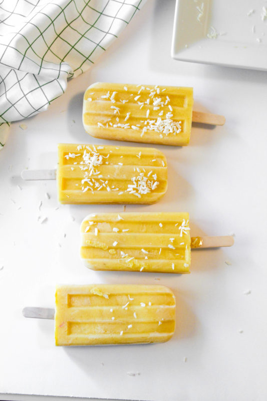 Mango Coconut Popsicles