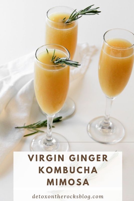 virgin rosemary ginger kombucha mimosa
